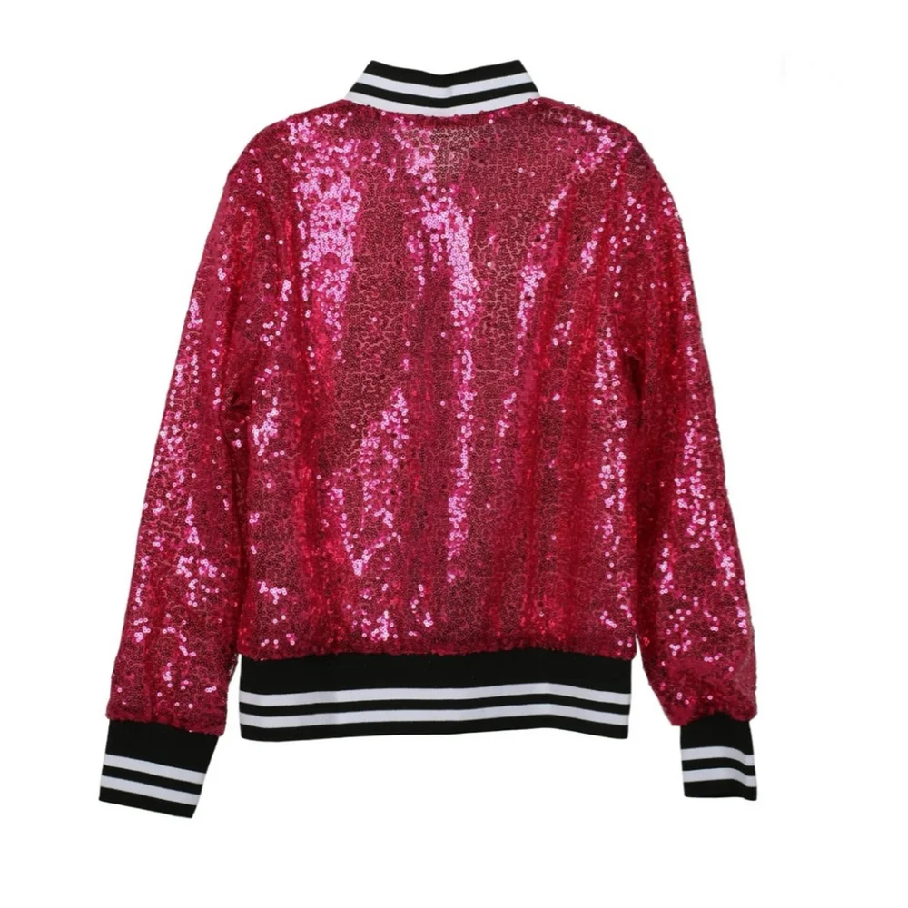 NEW Girls Halloween Pink Sequin Jacket One Size